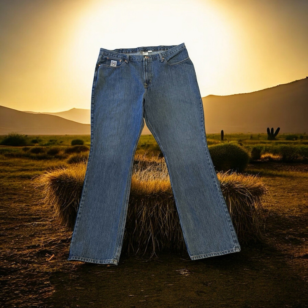 Cinch Up Jeans Men’s 44x38 Blue Denim Straight Western Cowboy Rodeo